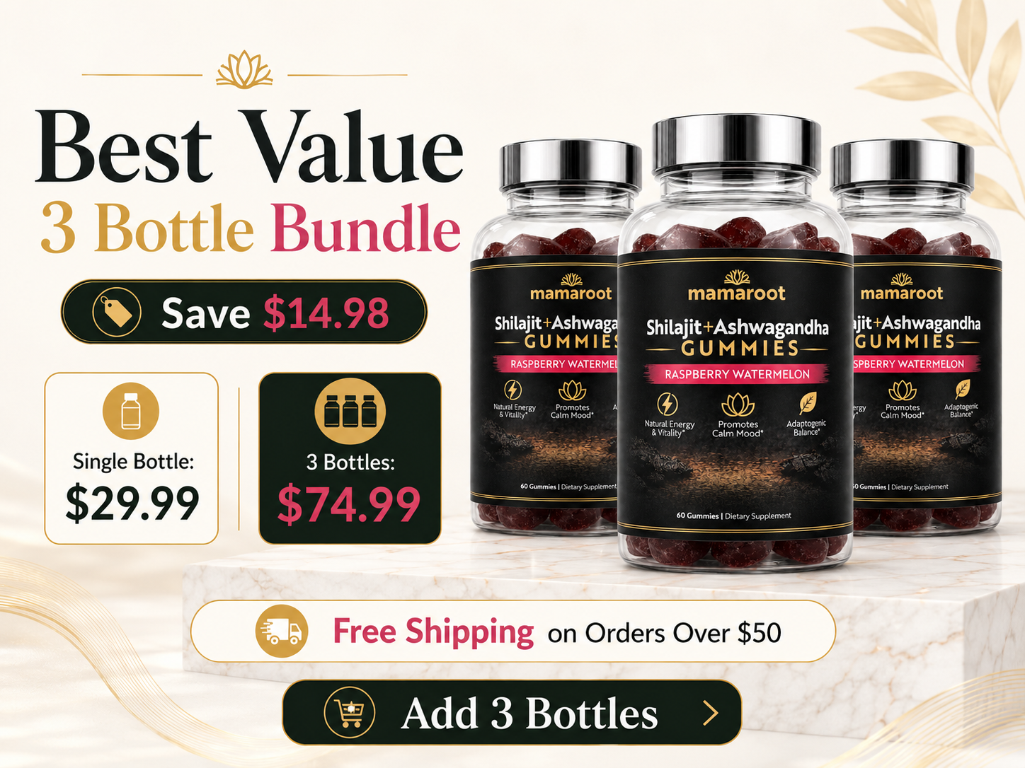 mamaroot Best Value 3 Bottle Bundle Offer